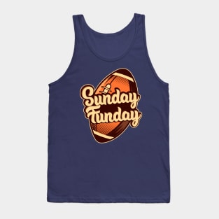 Football Sunday Funday Vintage Retro Design Tank Top